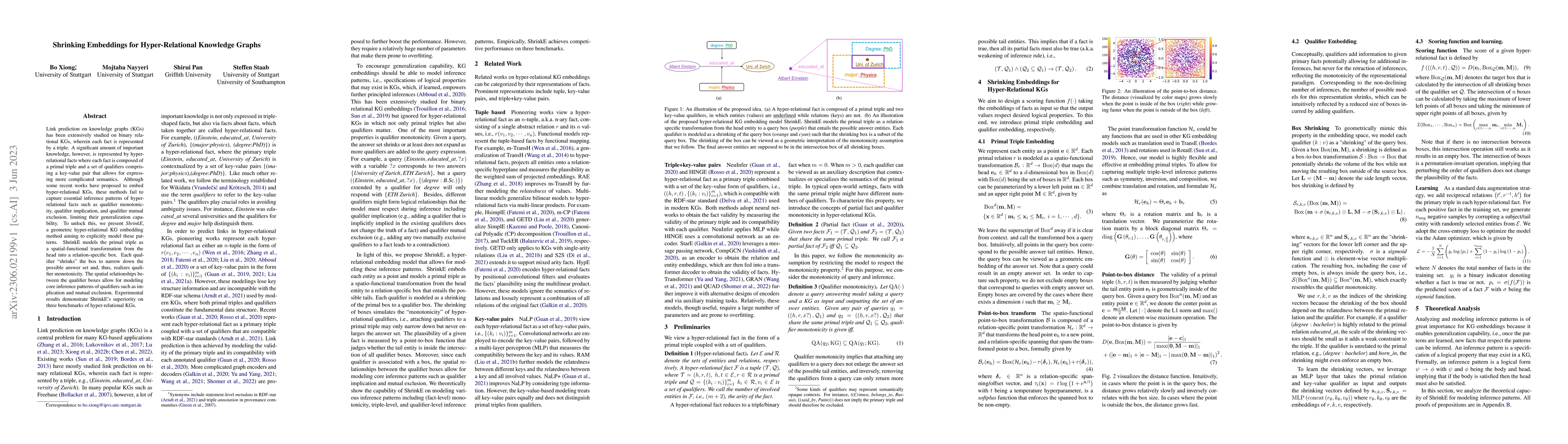 Thumbnail for Shrinking Embeddings for Hyper-Relational Knowledge Graphs