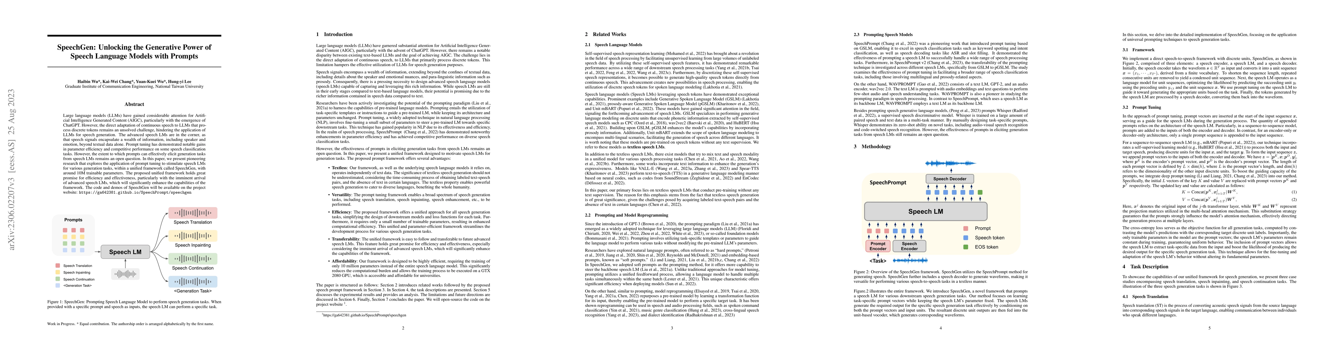 Thumbnail for SpeechGen: Unlocking the Generative Power of Speech Language Models with
  Prompts