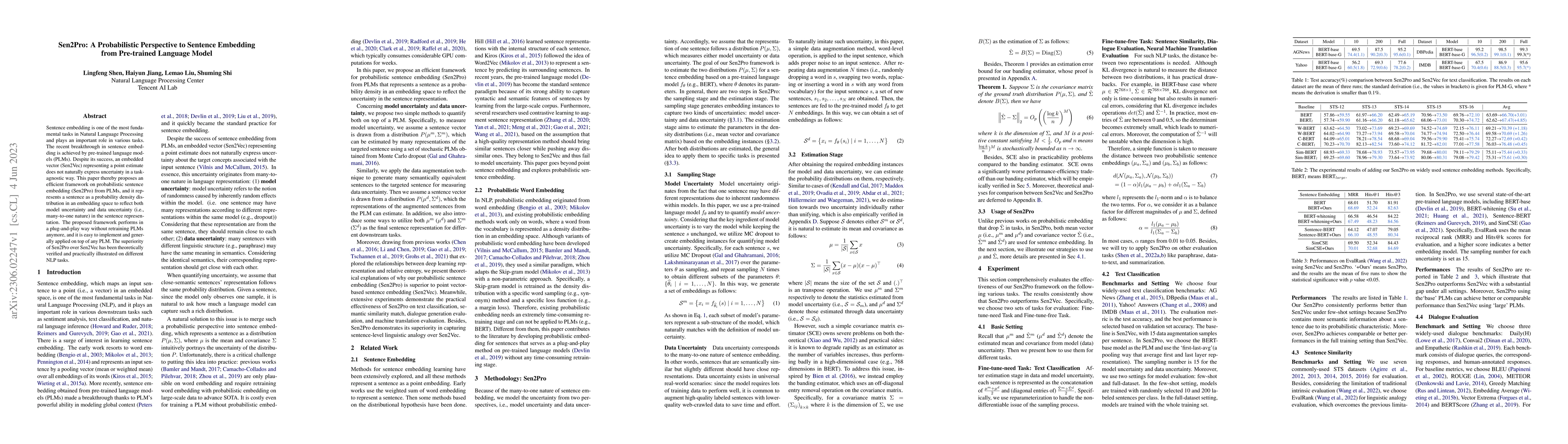 Thumbnail for Sen2Pro: A Probabilistic Perspective to Sentence Embedding from
  Pre-trained Language Model