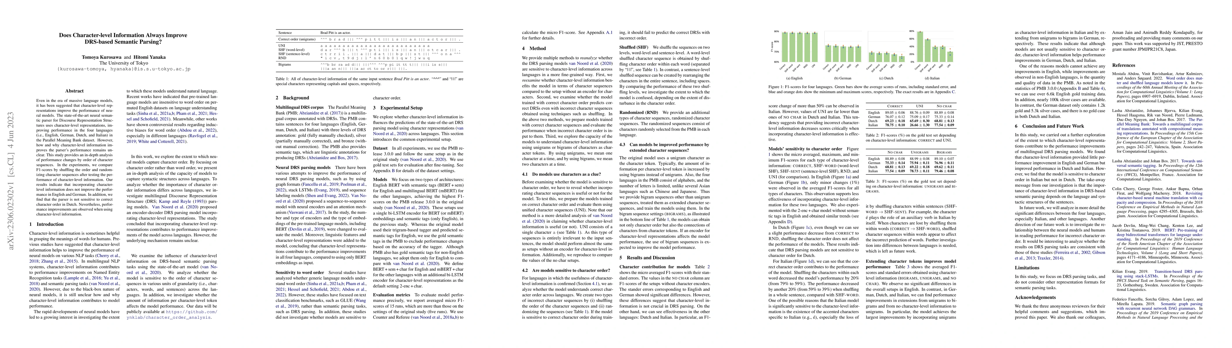 Thumbnail for Does Character-level Information Always Improve DRS-based Semantic
  Parsing?