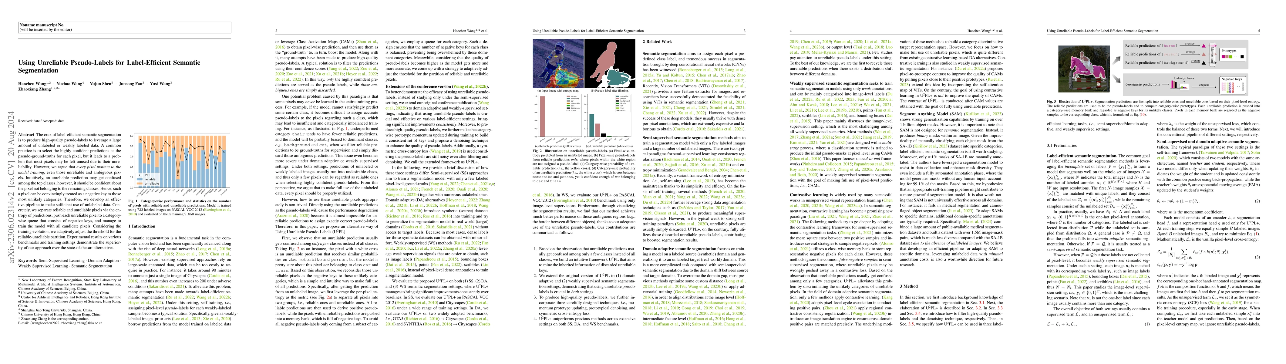 Thumbnail for Using Unreliable Pseudo-Labels for Label-Efficient Semantic Segmentation