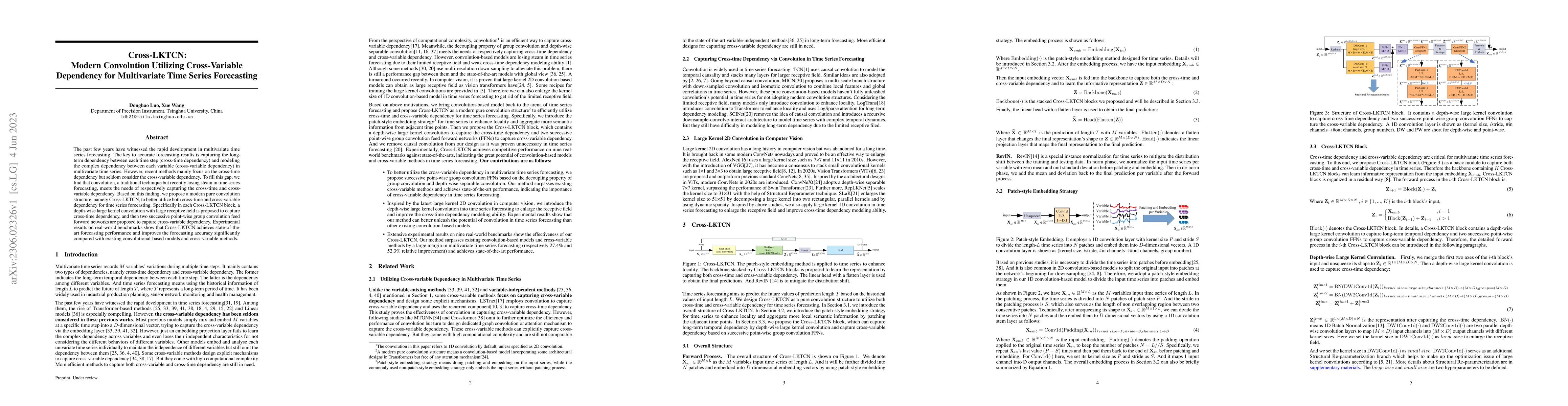 Thumbnail for Cross-LKTCN: Modern Convolution Utilizing Cross-Variable Dependency for
  Multivariate Time Series Forecasting Dependency for Multivariate Time Series
  Forecasting