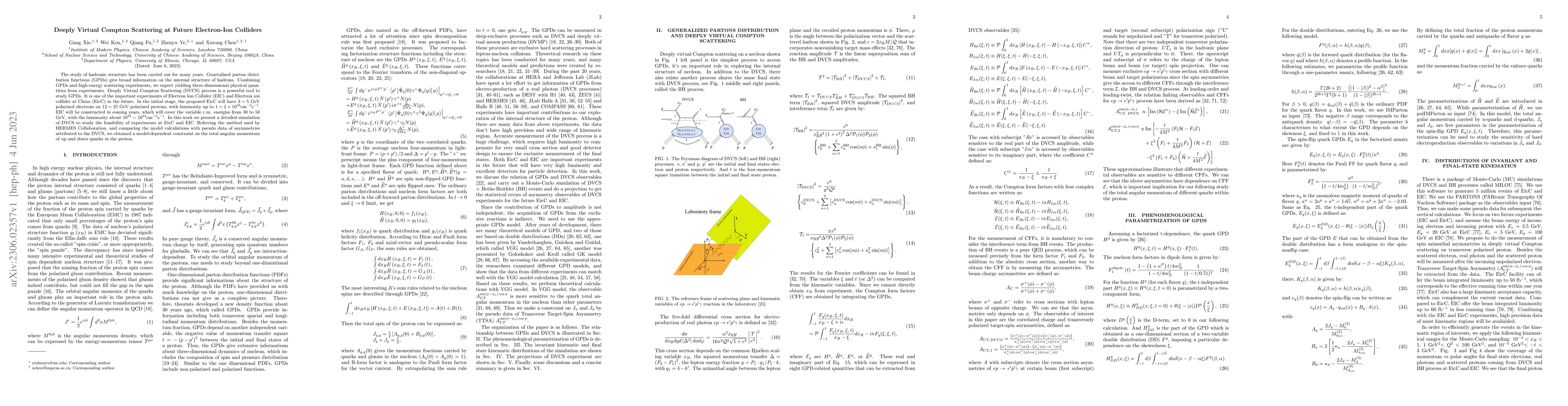 Thumbnail for Deeply Virtual Compton Scattering at Future Electron-Ion Colliders