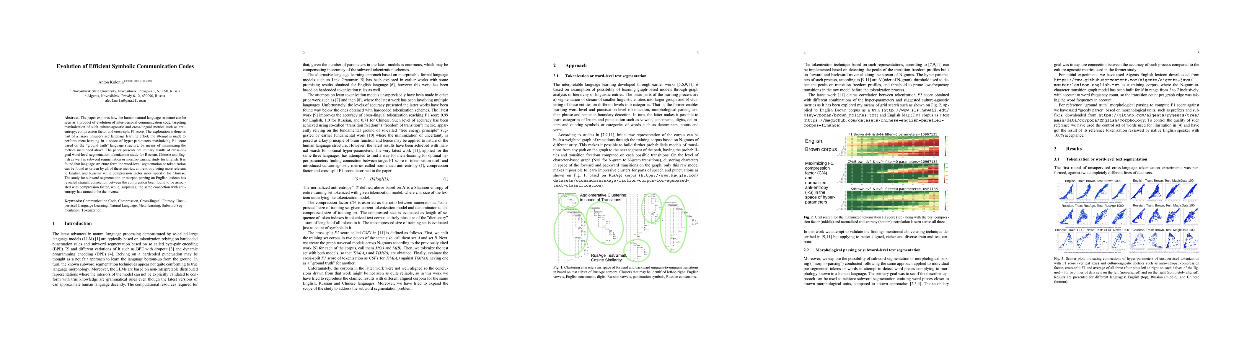 Thumbnail for Evolution of Efficient Symbolic Communication Codes