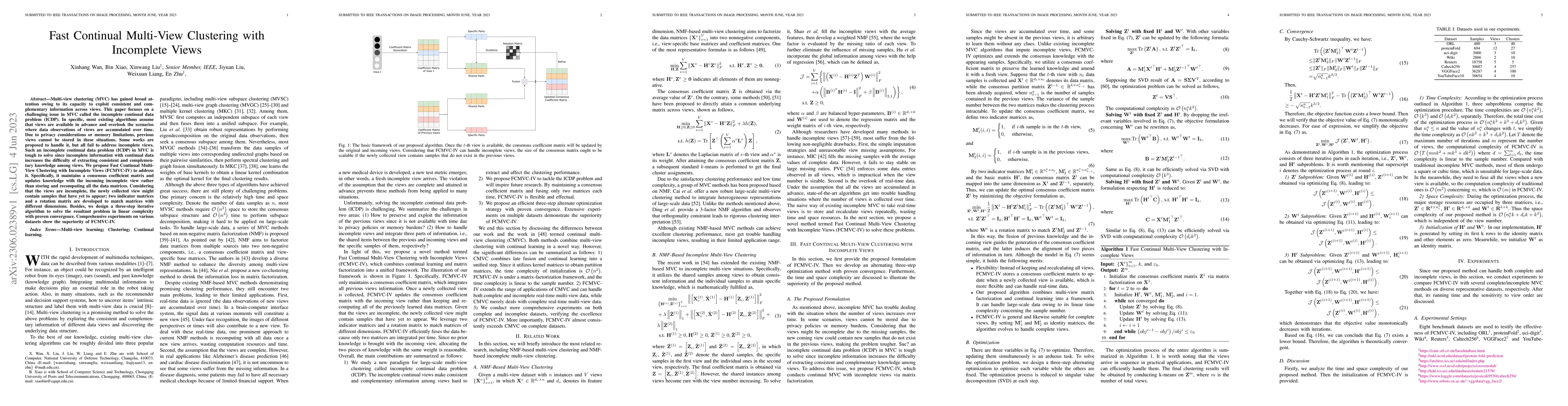 Thumbnail for Fast Continual Multi-View Clustering with Incomplete Views