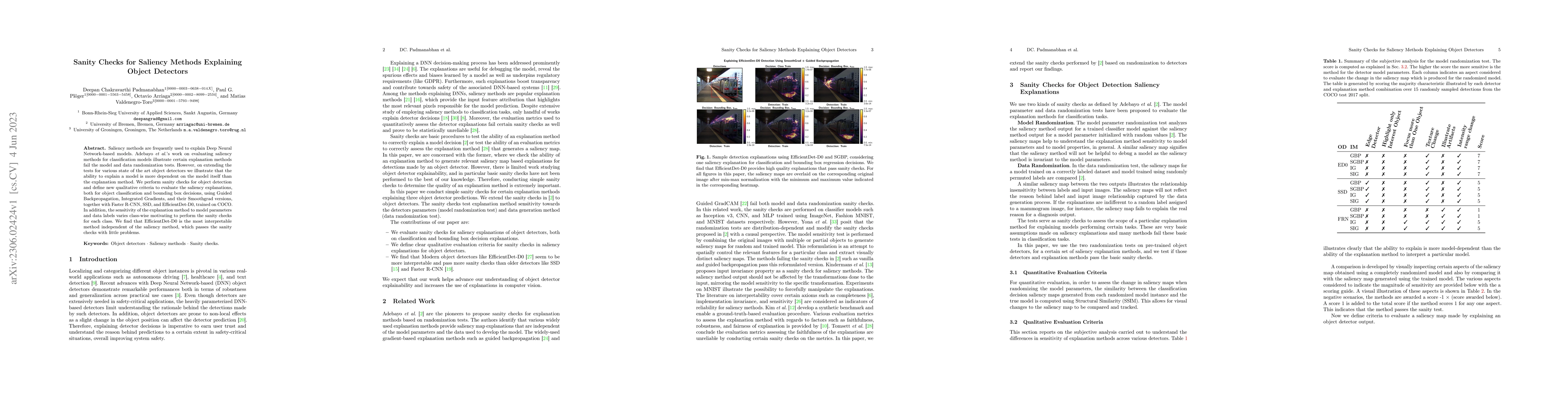 Thumbnail for Sanity Checks for Saliency Methods Explaining Object Detectors