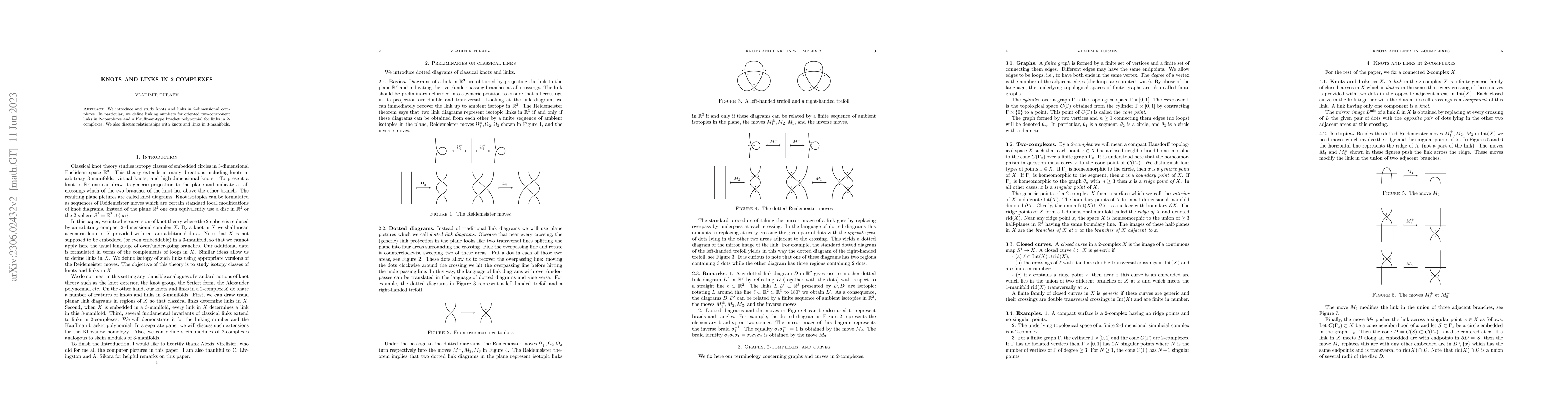 Thumbnail for Knots and links in 2-complexes