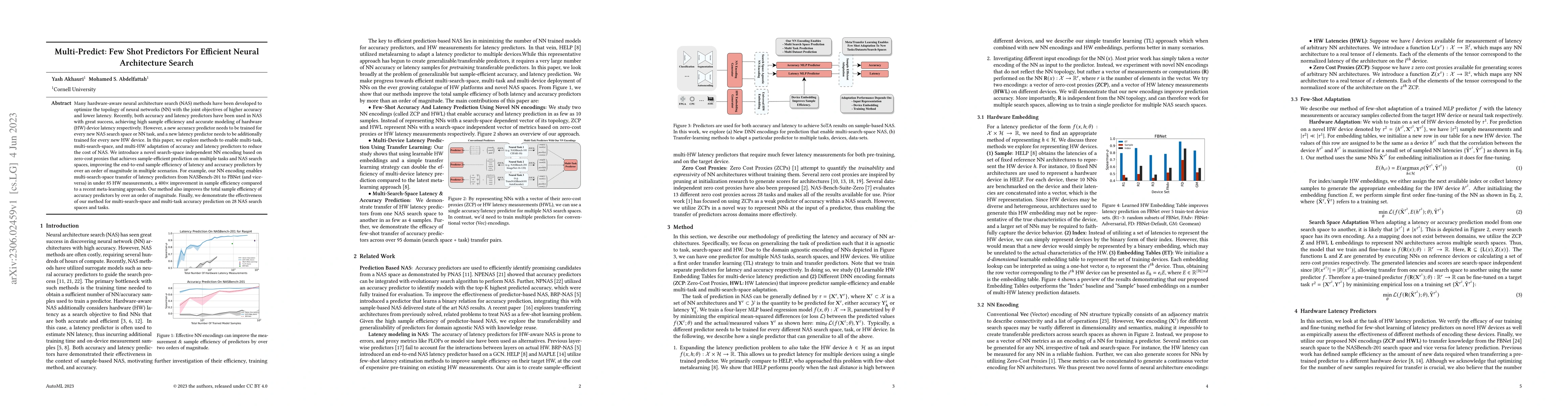 Thumbnail for Multi-Predict: Few Shot Predictors For Efficient Neural Architecture
  Search