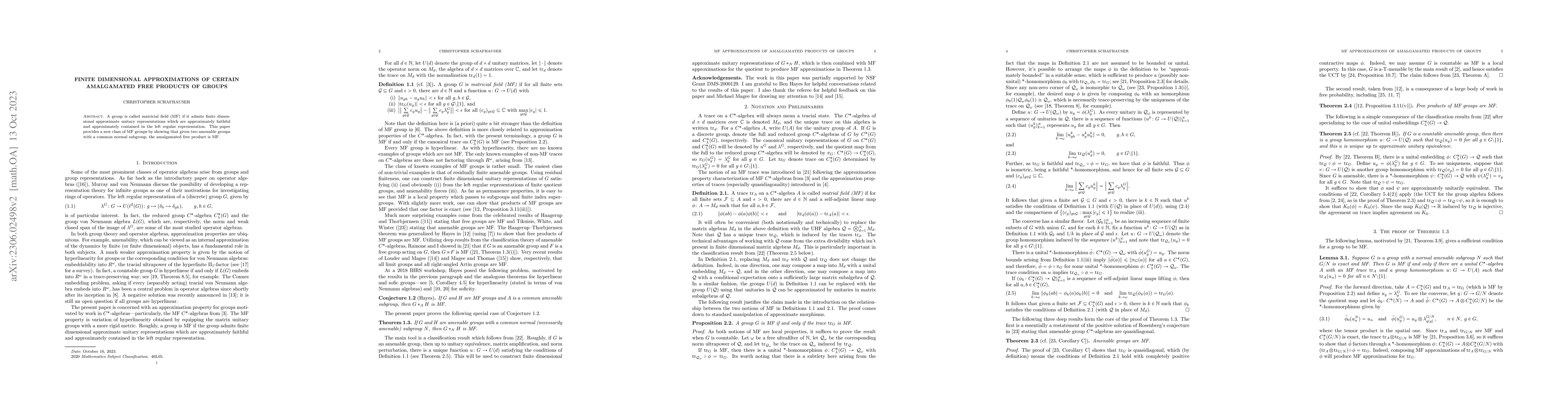 Thumbnail for Finite dimensional approximations of certain amalgamated free products
  of groups