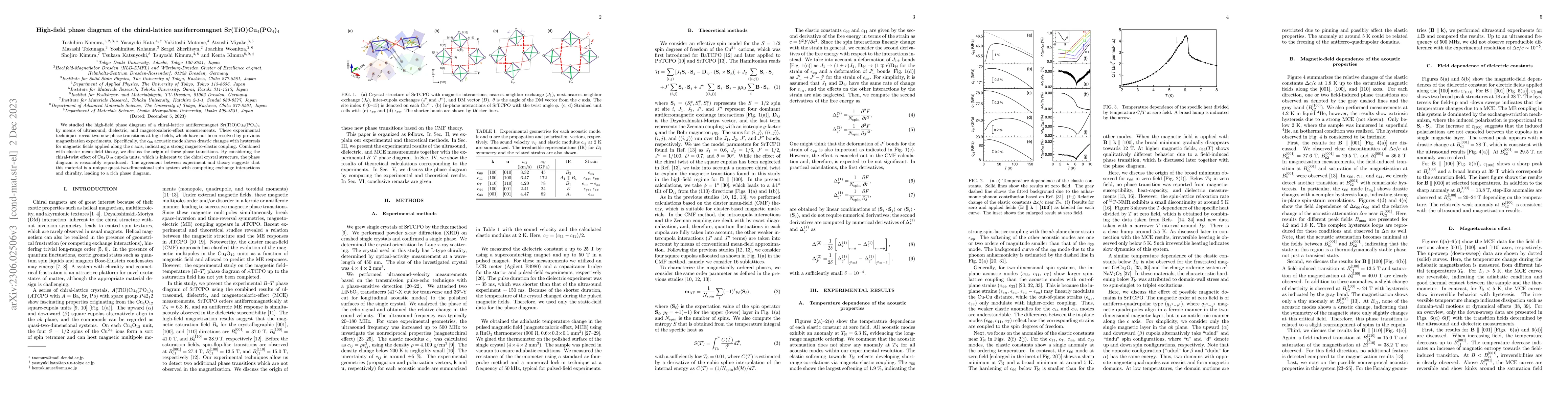 Thumbnail for High-field phase diagram of the chiral-lattice antiferromagnet
  Sr(TiO)Cu4(PO4)4