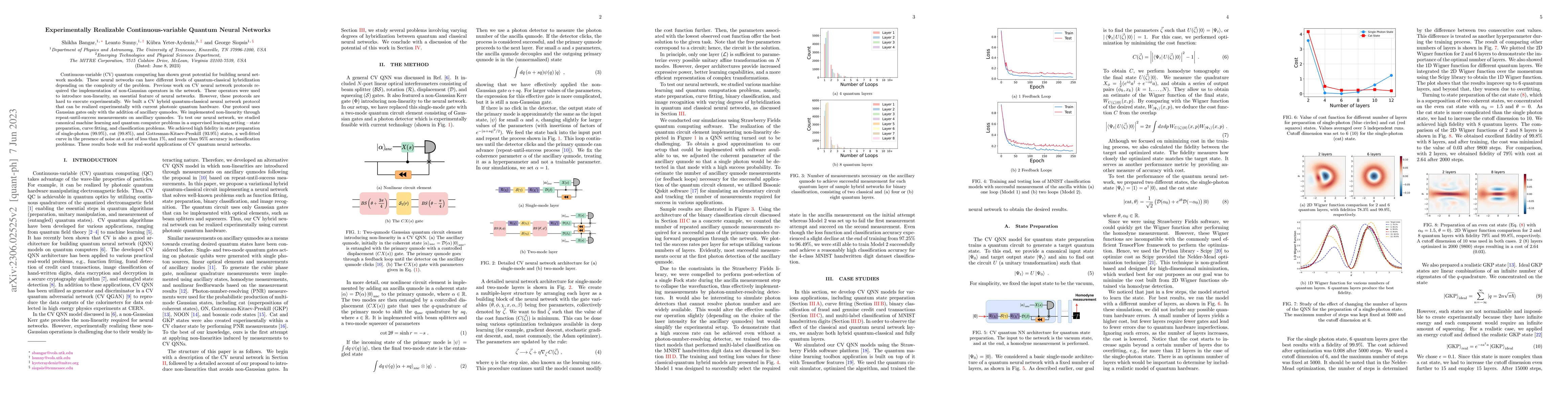 Thumbnail for Experimentally Realizable Continuous-variable Quantum Neural Networks