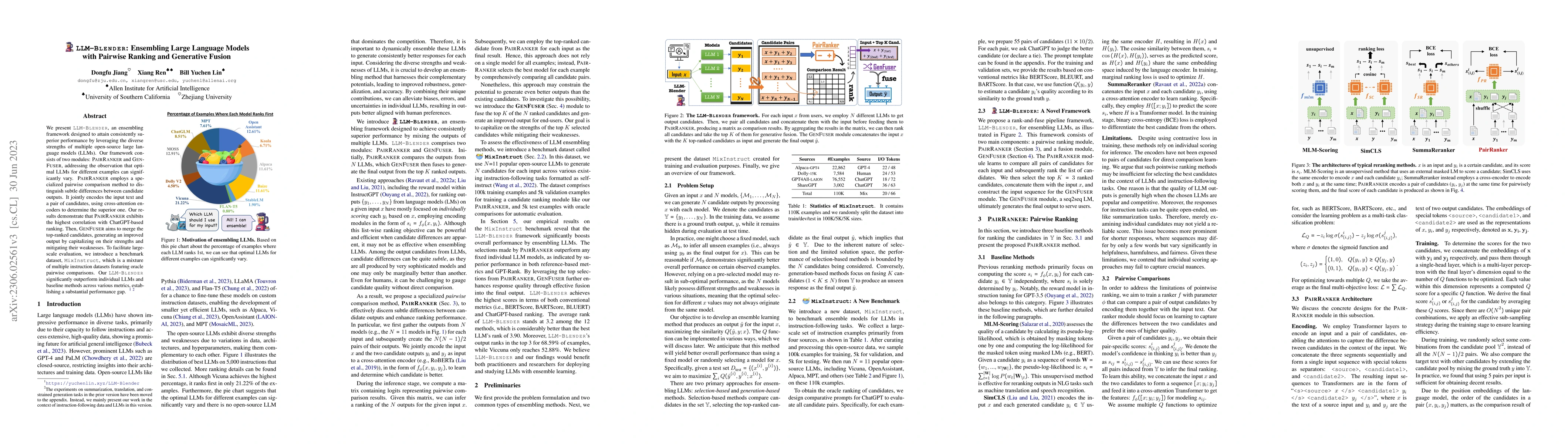 Thumbnail for LLM-Blender: Ensembling Large Language Models with Pairwise Ranking and
  Generative Fusion