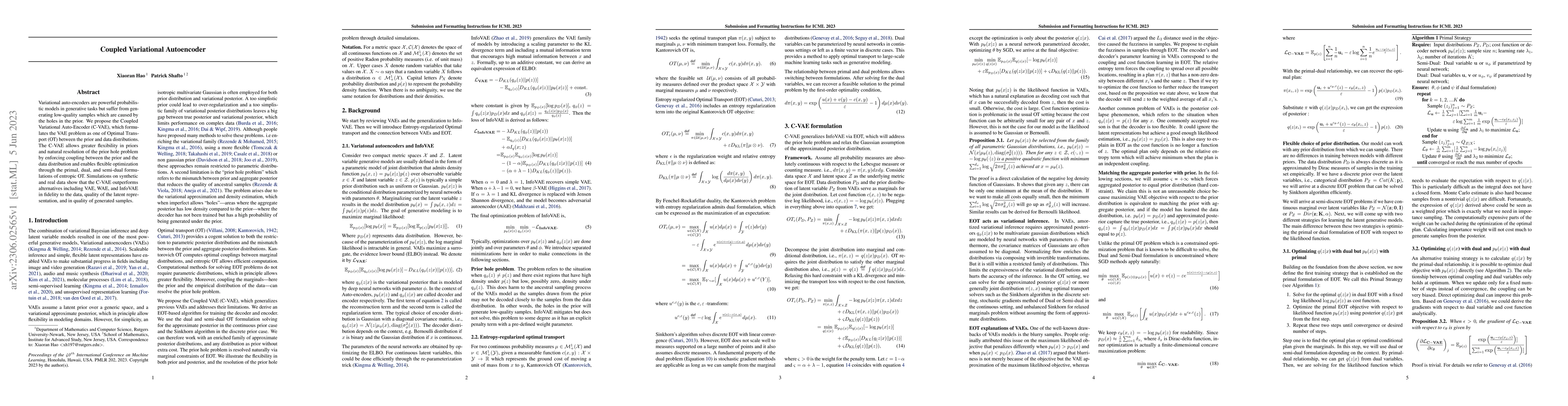 Thumbnail for Coupled Variational Autoencoder