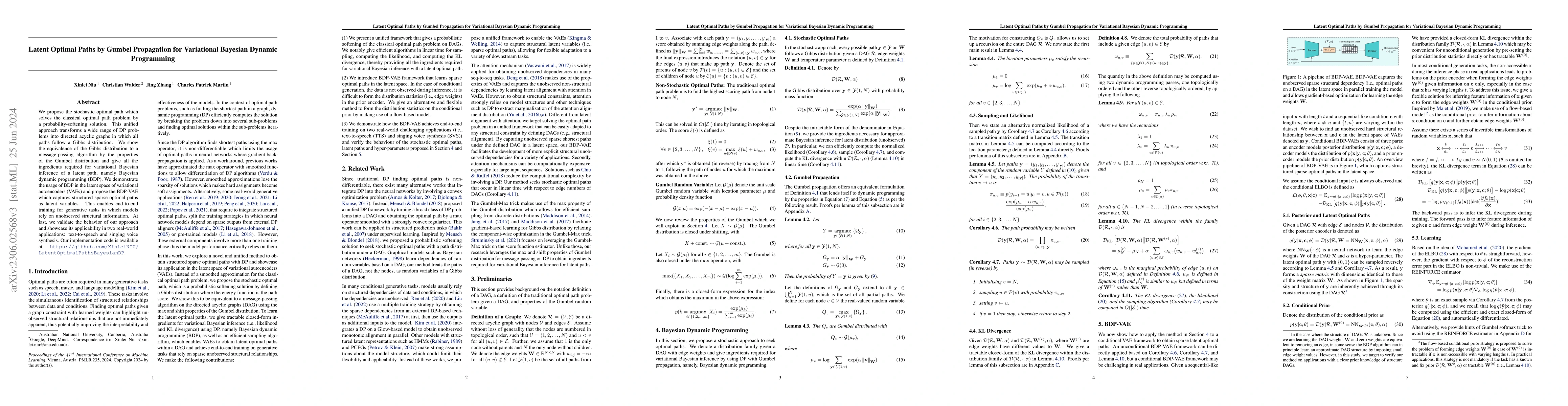 Thumbnail for Latent Optimal Paths by Gumbel Propagation for Variational Bayesian
  Dynamic Programming