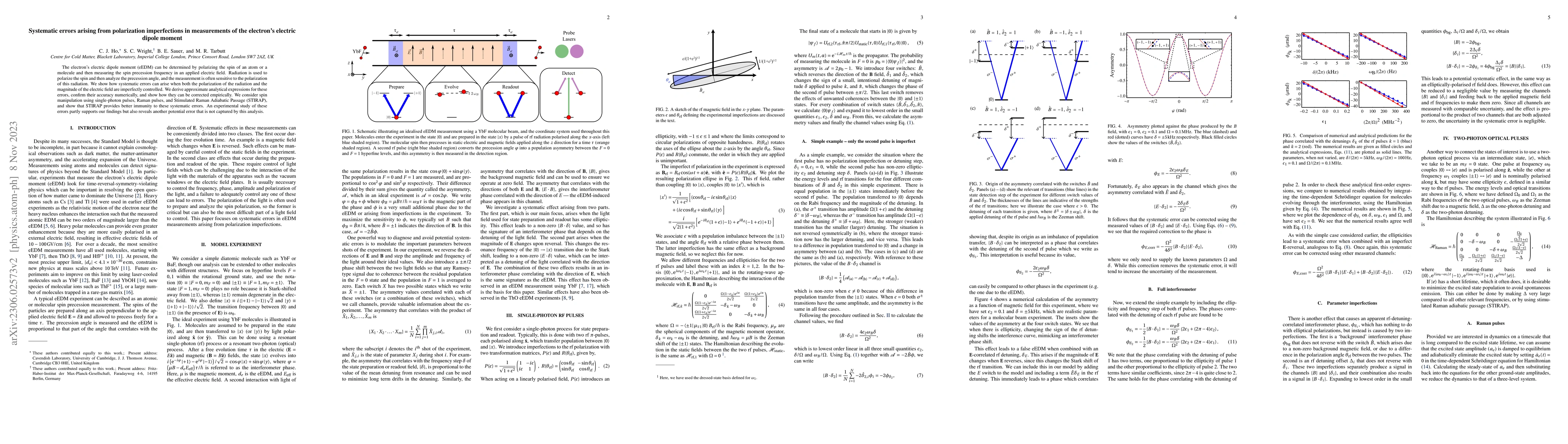 Thumbnail for Systematic errors arising from polarization imperfections in
  measurements of the electron's electric dipole moment