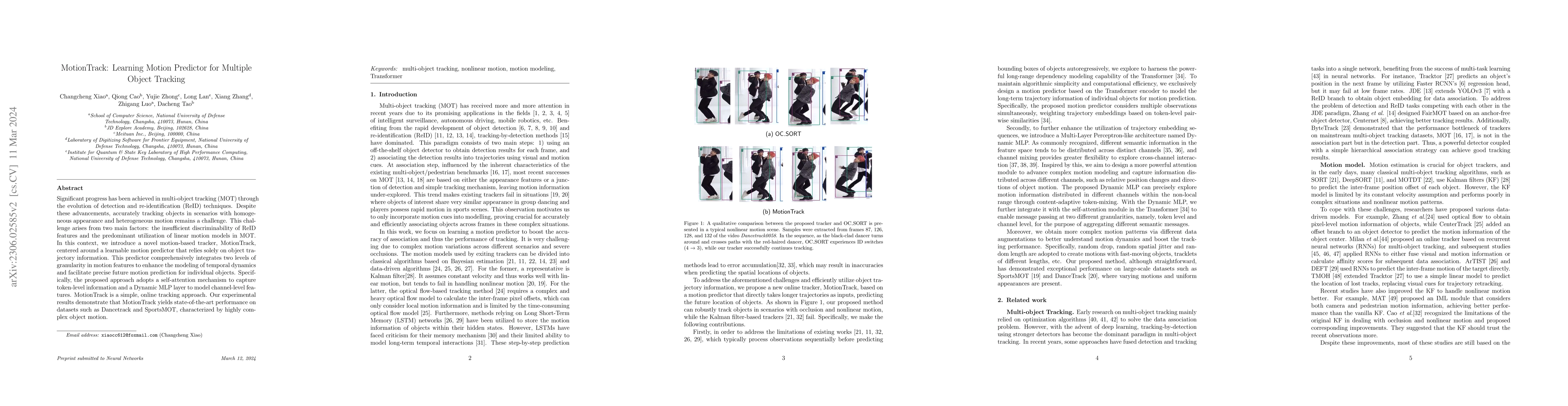 Thumbnail for MotionTrack: Learning Motion Predictor for Multiple Object Tracking