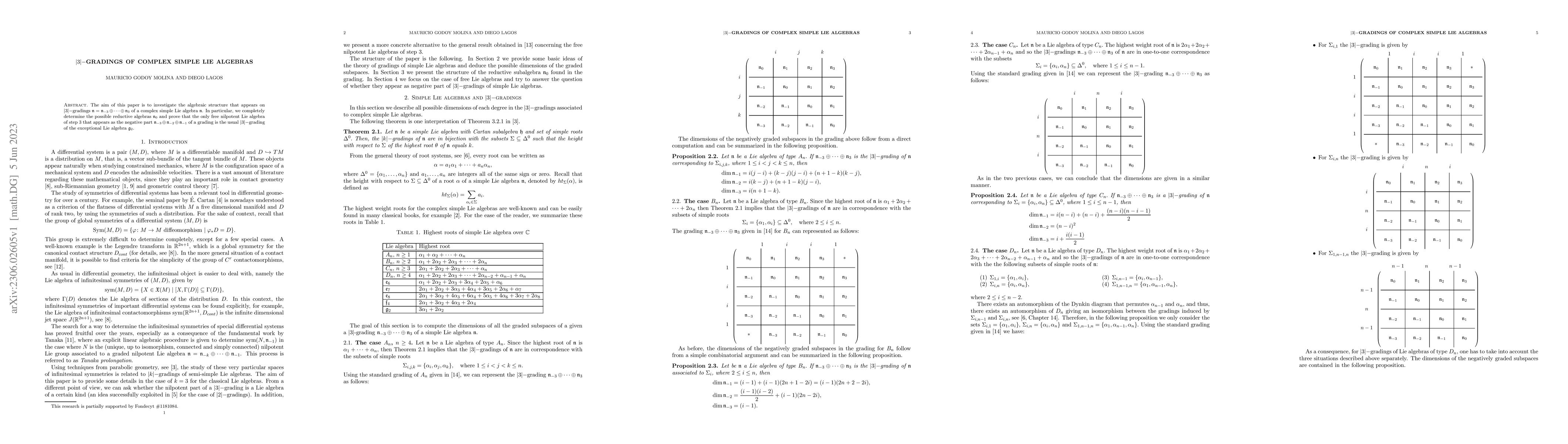 Thumbnail for $|3|-$gradings of complex simple Lie algebras