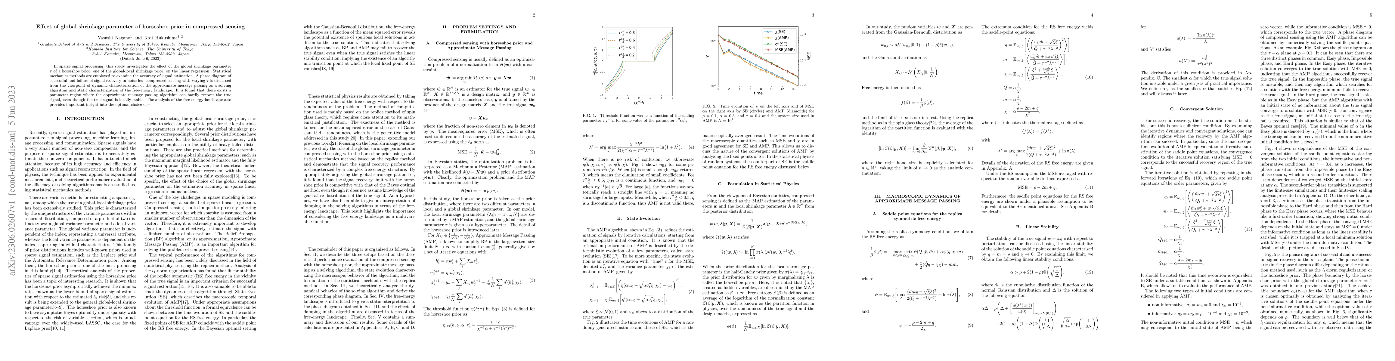 Thumbnail for Effect of global shrinkage parameter of horseshoe prior in compressed
  sensing