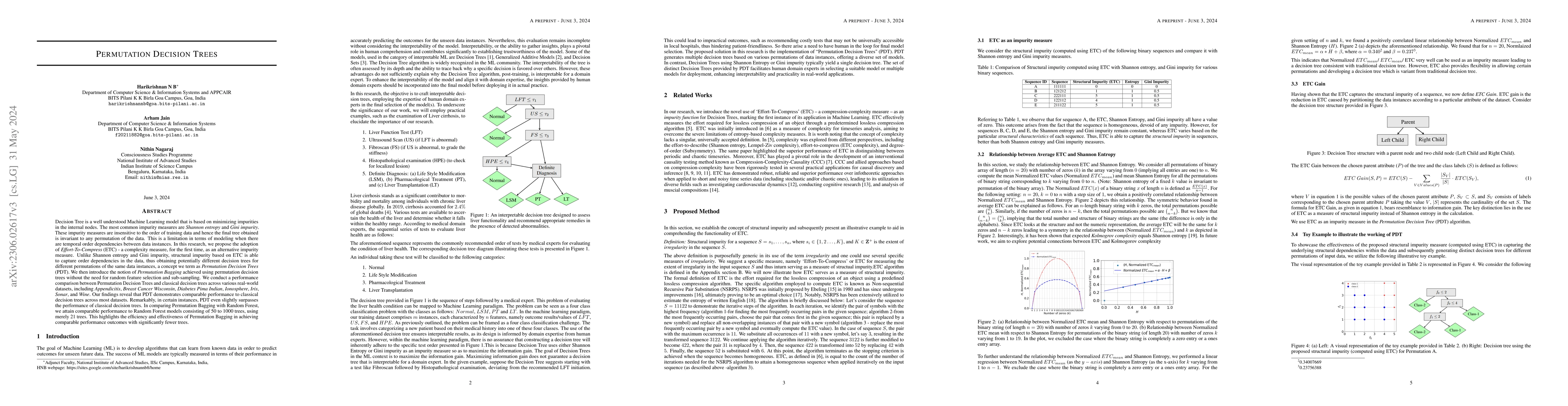 Thumbnail for Permutation Decision Trees