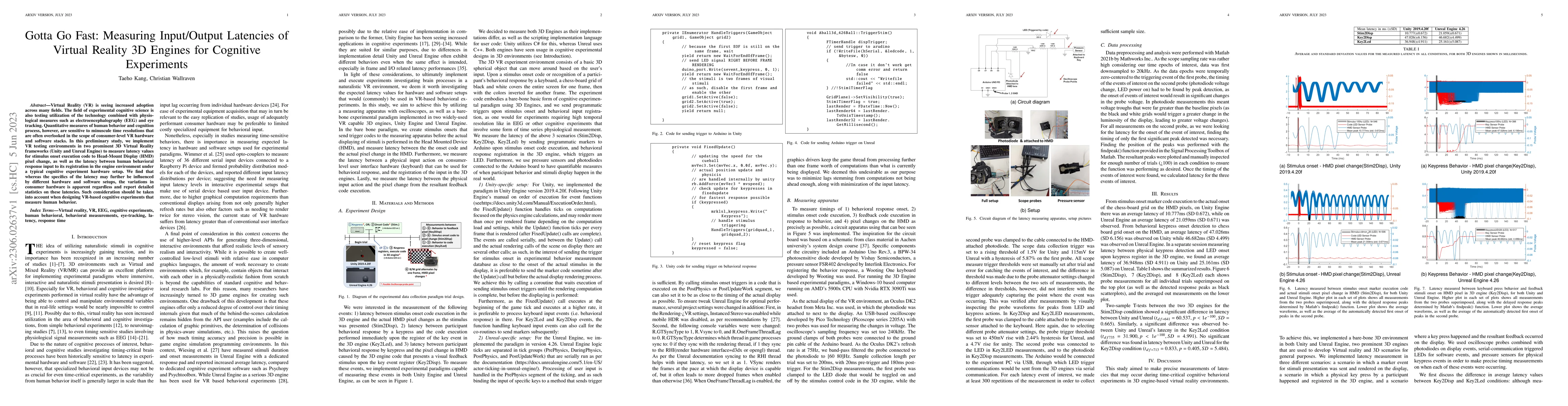 Thumbnail for Gotta Go Fast: Measuring Input/Output Latencies of Virtual Reality 3D
  Engines for Cognitive Experiments
