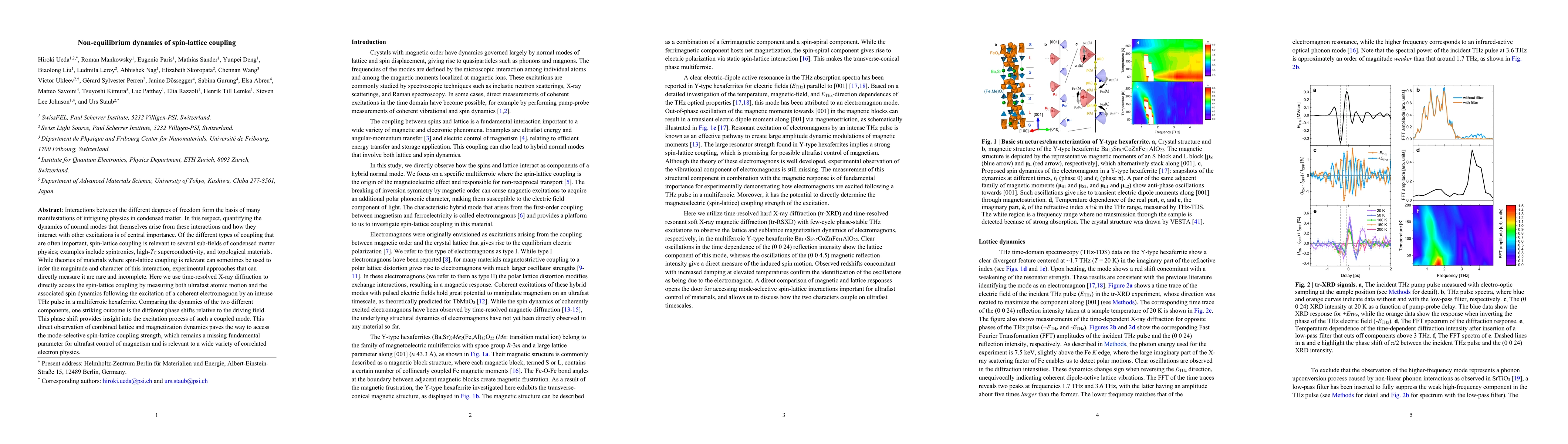 Thumbnail for Non-equilibrium dynamics of spin-lattice coupling