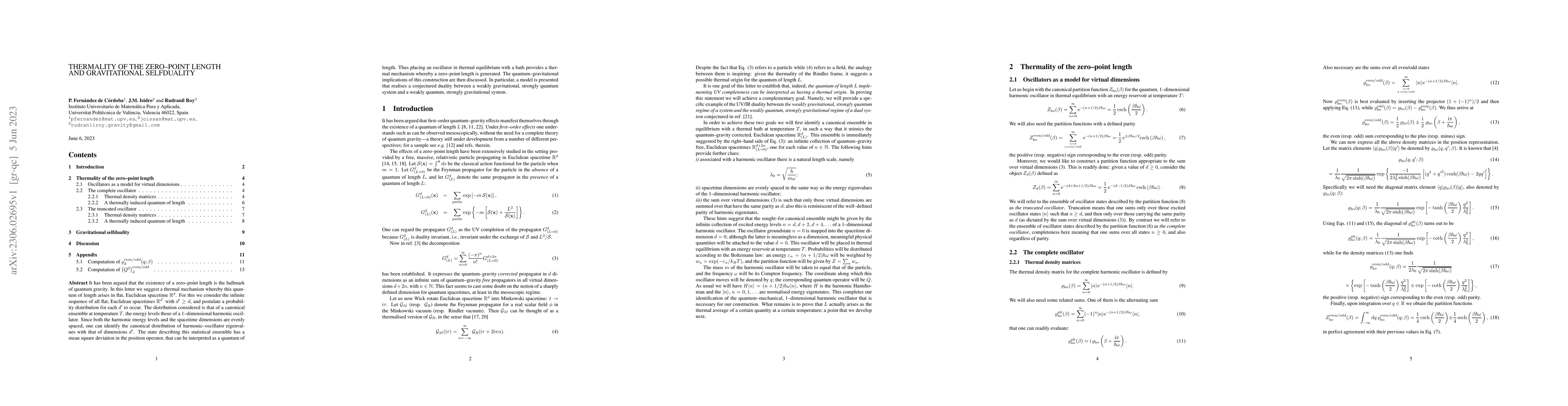 Thumbnail for Thermality of the zero-point length and gravitational selfduality