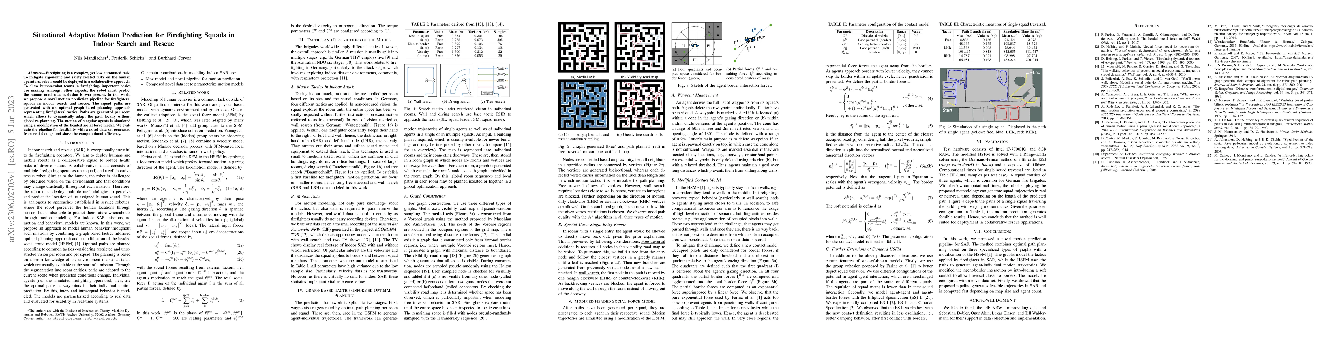 Thumbnail for Situational Adaptive Motion Prediction for Firefighting Squads in Indoor
  Search and Rescue