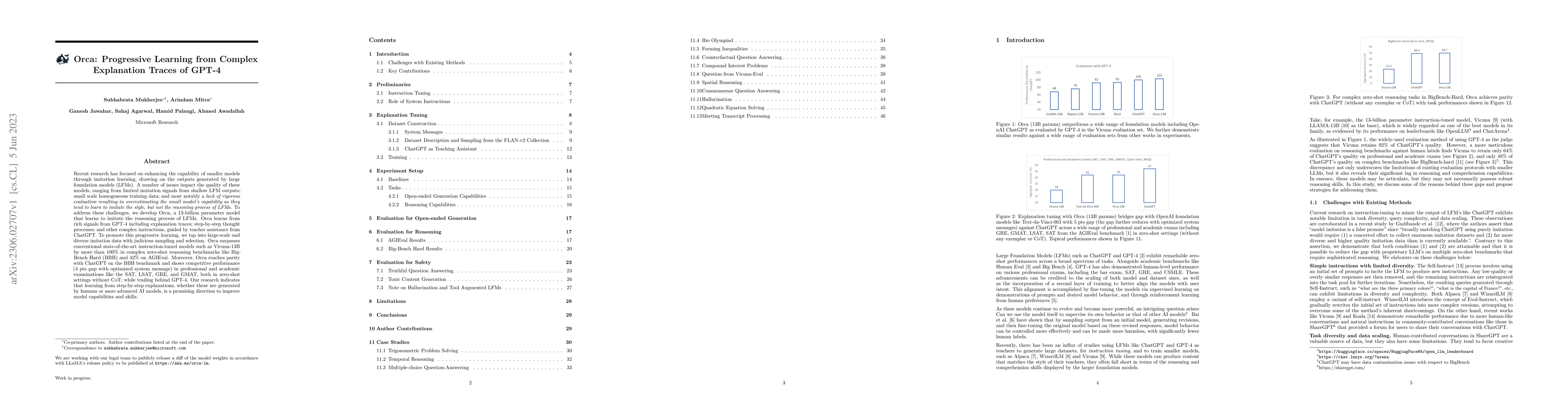 Thumbnail for Orca: Progressive Learning from Complex Explanation Traces of GPT-4