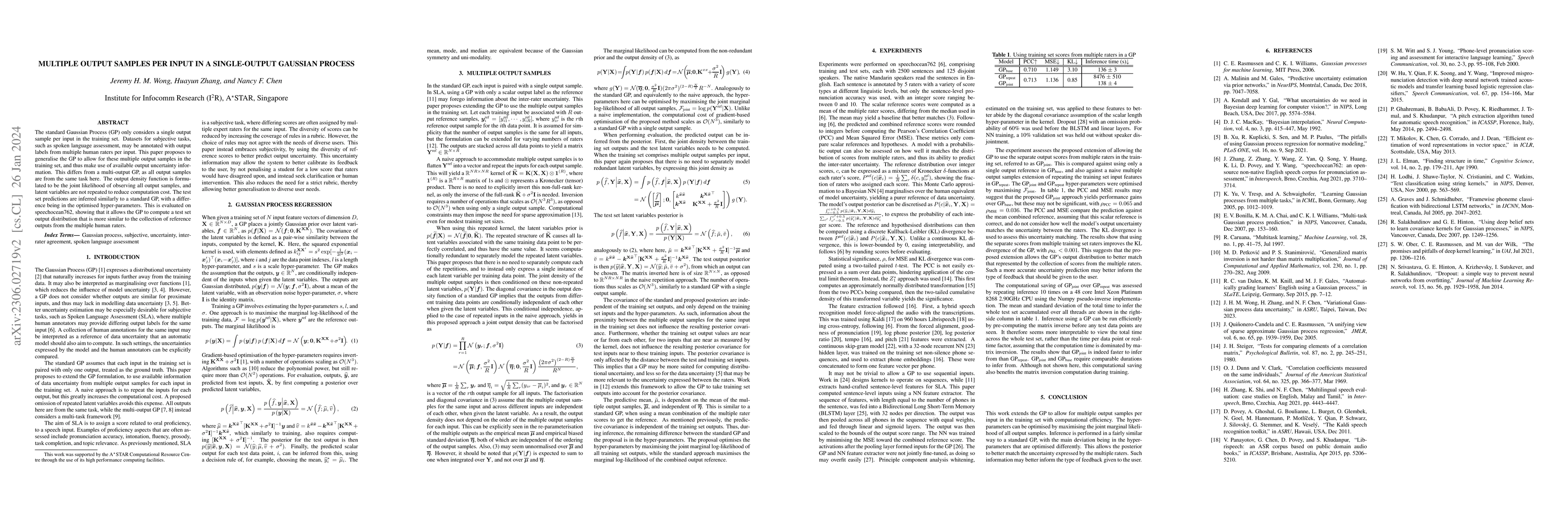 Thumbnail for Multiple output samples per input in a single-output Gaussian process