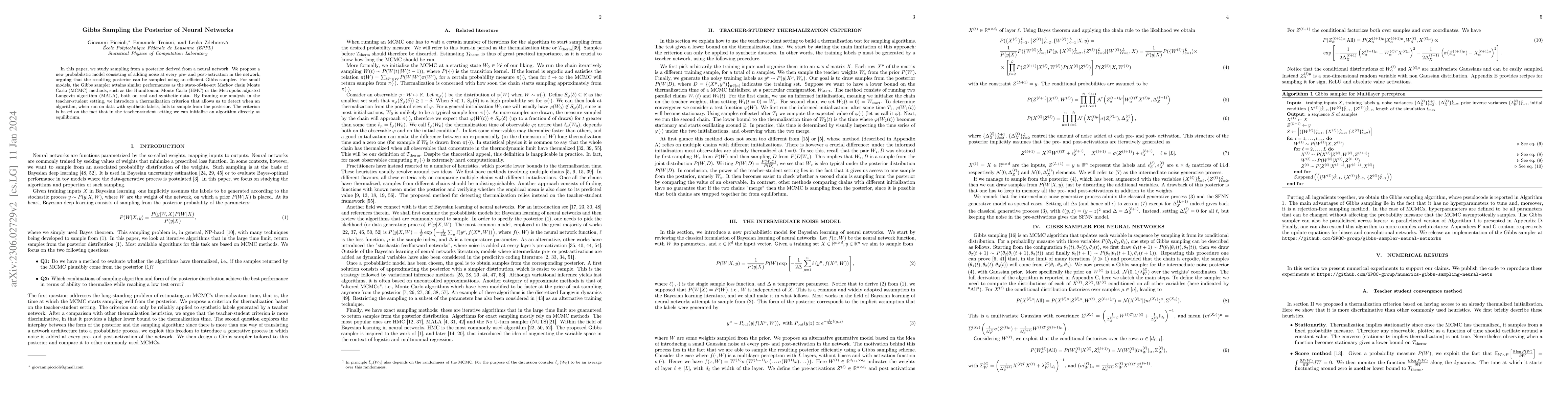 Thumbnail for Gibbs Sampling the Posterior of Neural Networks