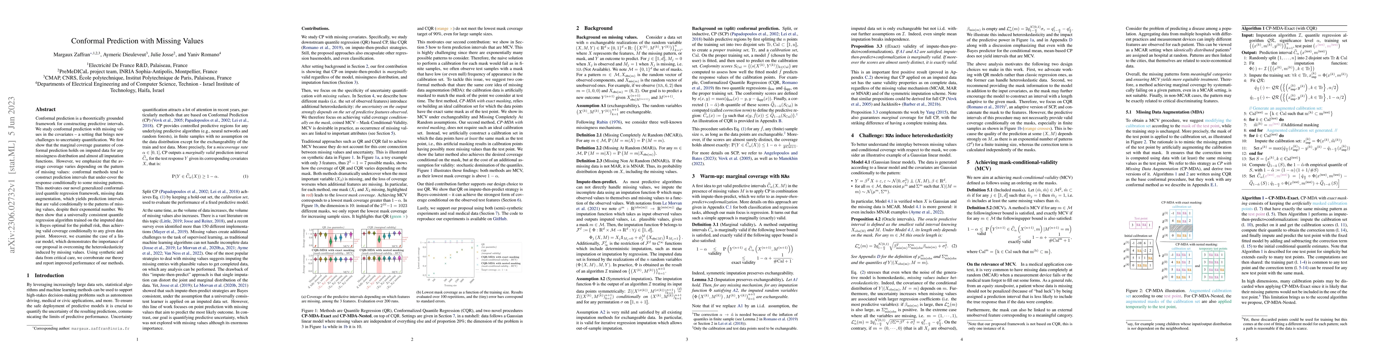 Thumbnail for Conformal Prediction with Missing Values