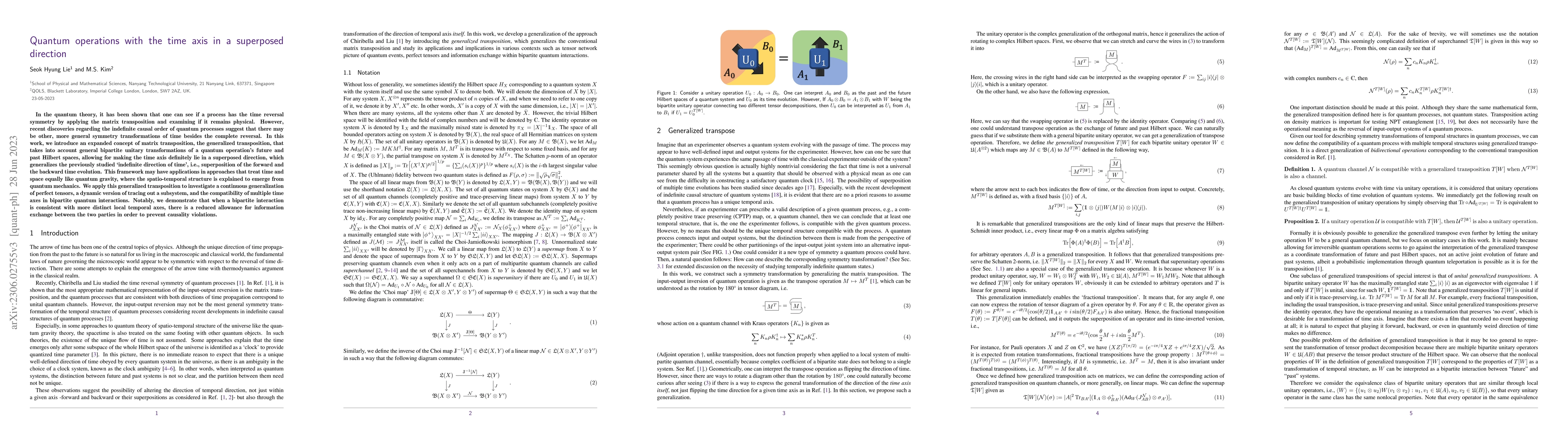 Thumbnail for Quantum operations with the time axis in a superposed direction