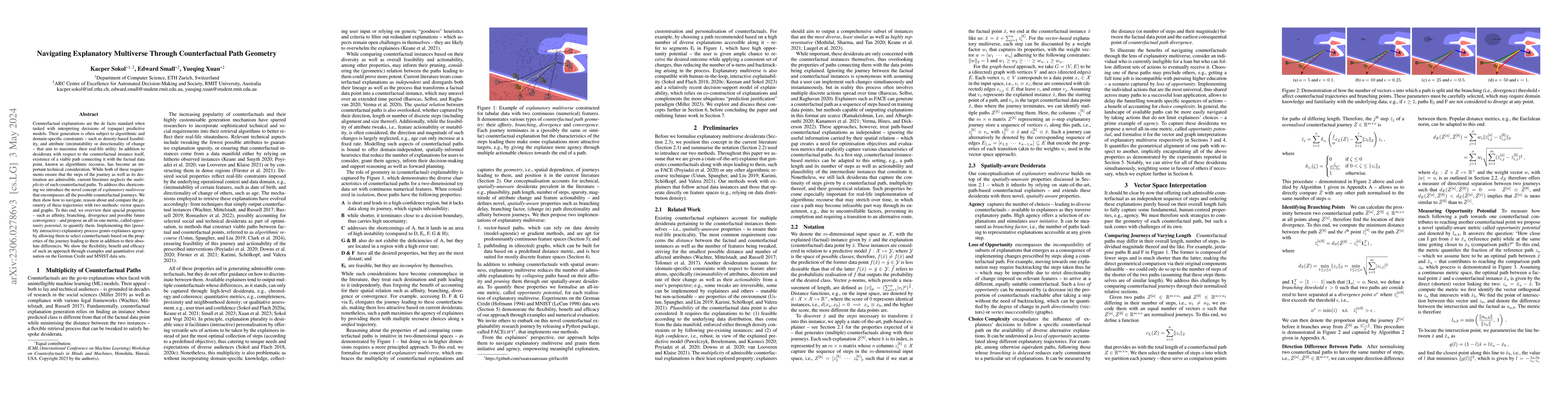 Thumbnail for Navigating Explanatory Multiverse Through Counterfactual Path Geometry