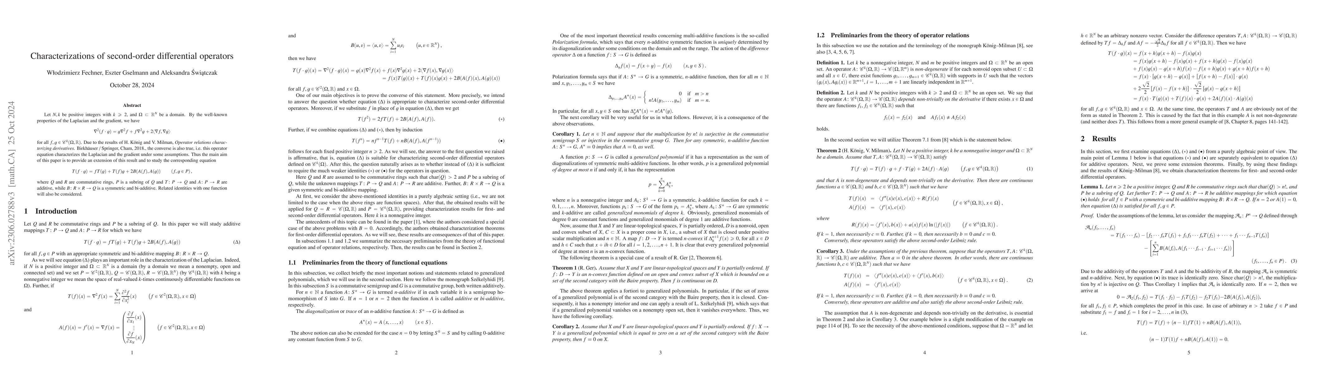 Thumbnail for Characterizations of second-order differential operators