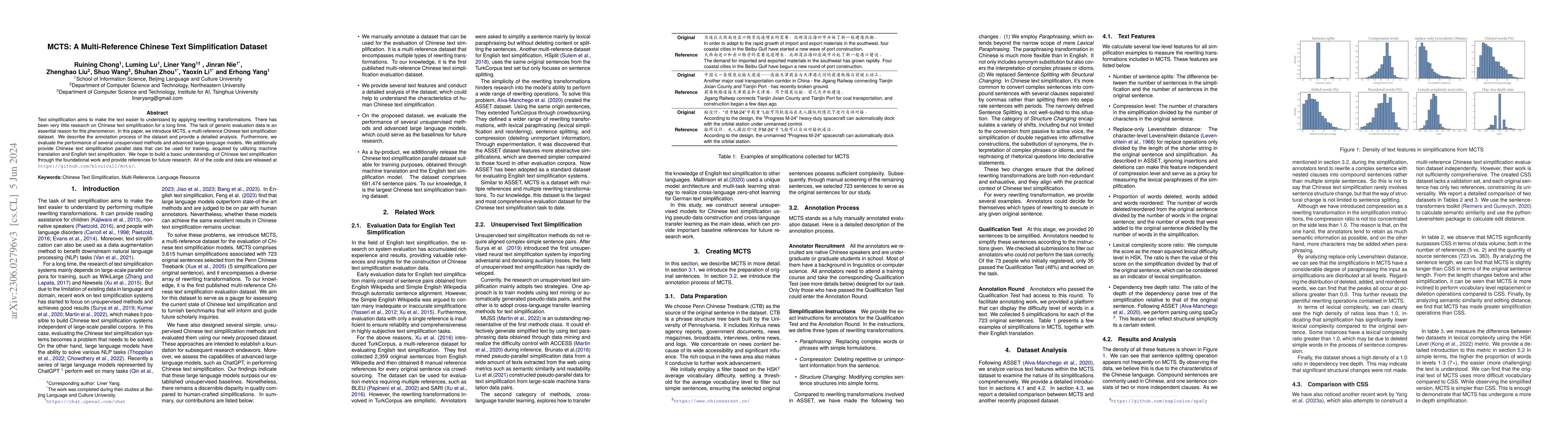 Thumbnail for MCTS: A Multi-Reference Chinese Text Simplification Dataset