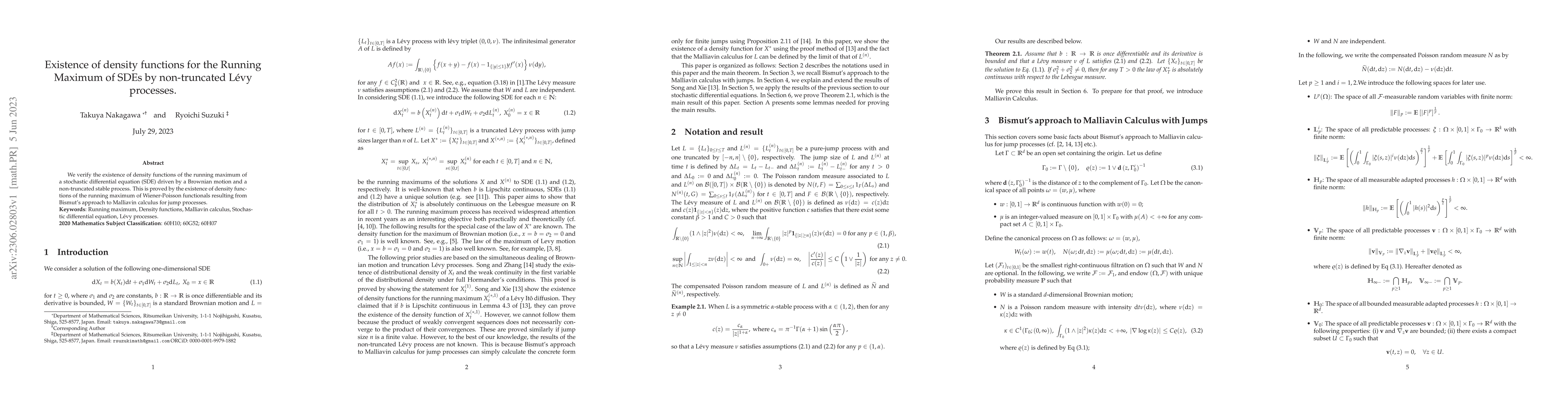 Thumbnail for Existence of density functions for SDEs driven by pure-jump processes