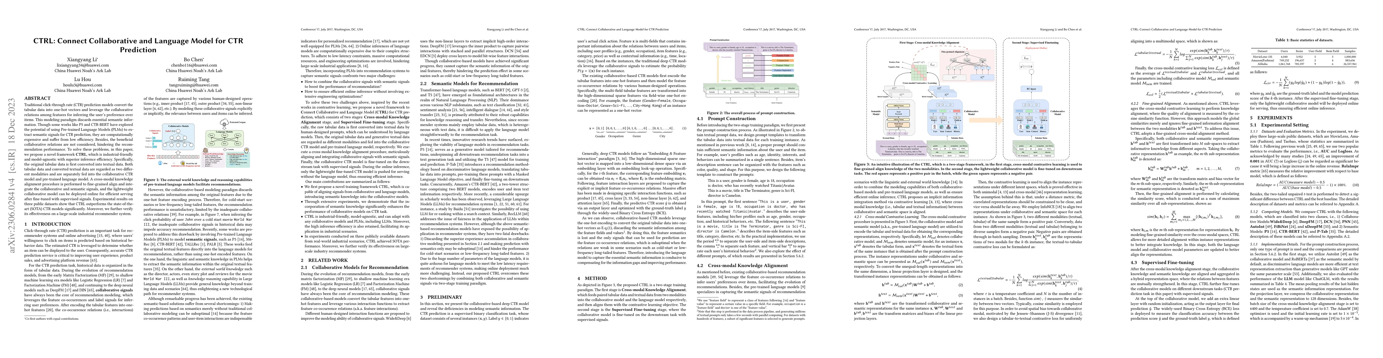 Thumbnail for CTRL: Connect Collaborative and Language Model for CTR Prediction