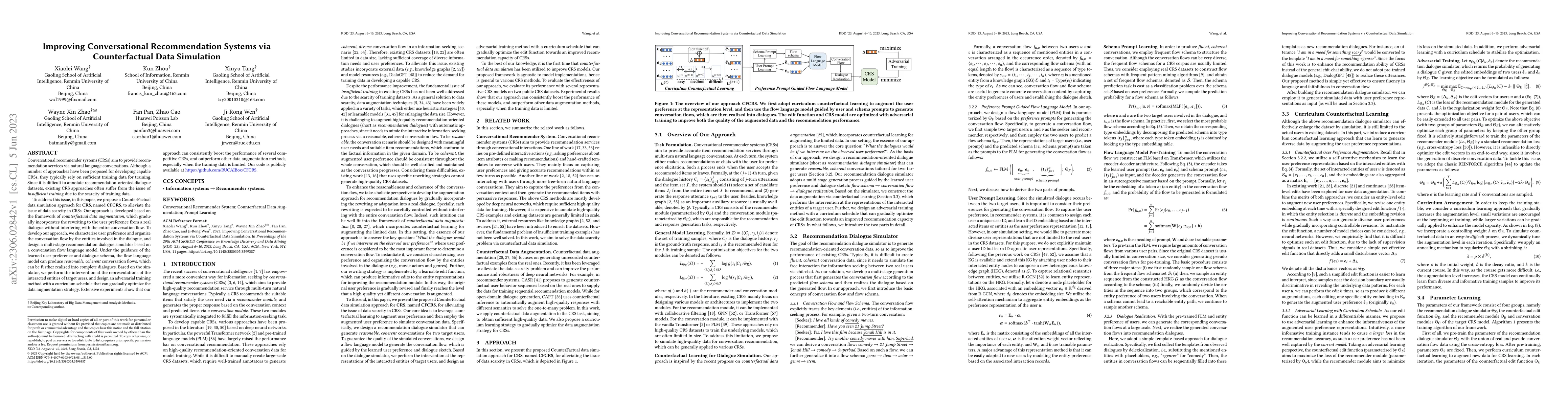 Thumbnail for Improving Conversational Recommendation Systems via Counterfactual Data
  Simulation