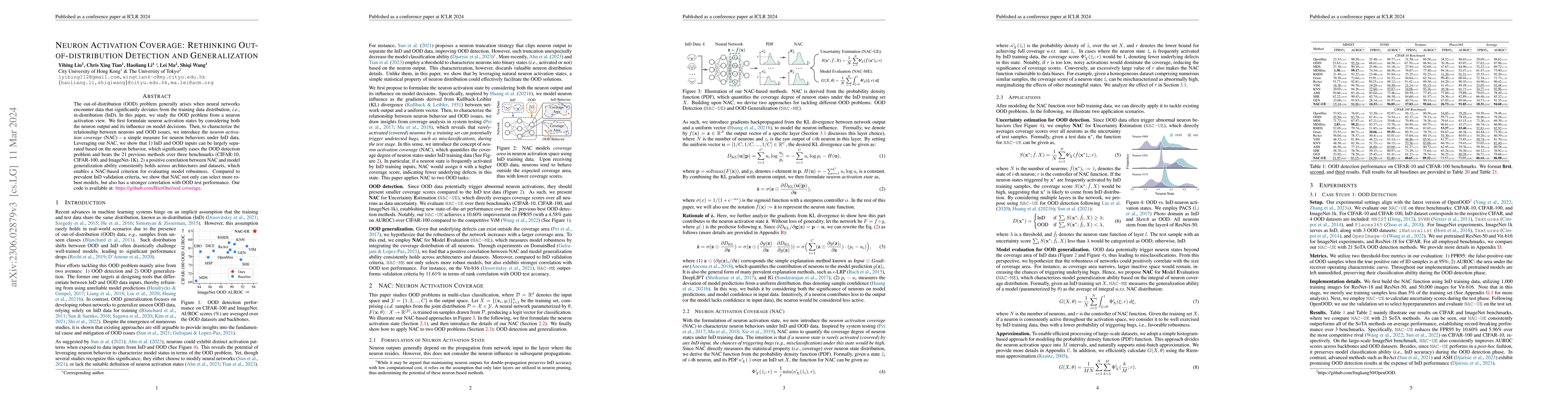 Thumbnail for Neuron Activation Coverage: Rethinking Out-of-distribution Detection and
  Generalization