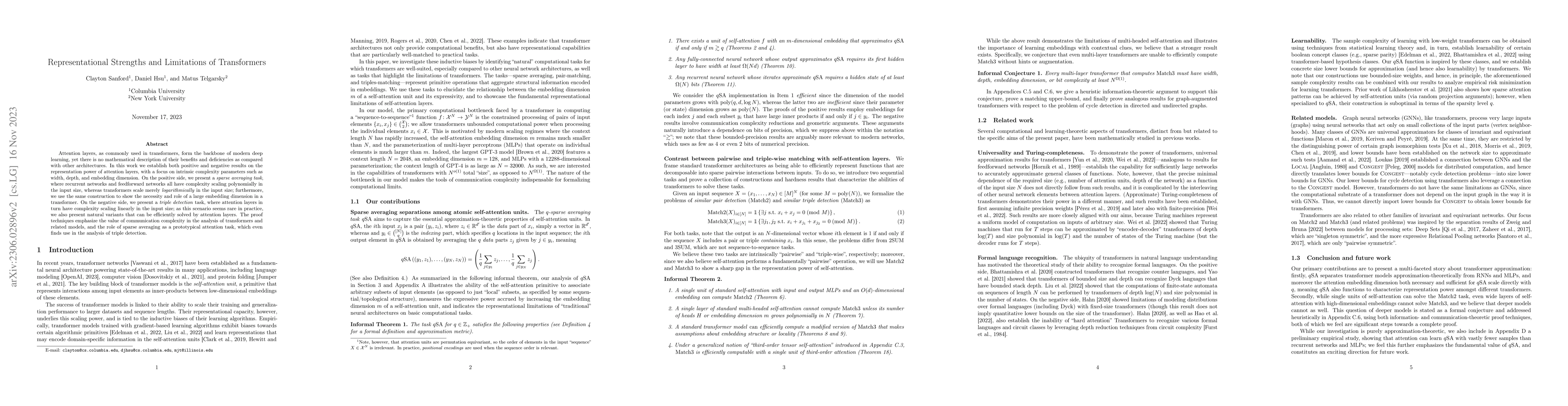 Thumbnail for Representational Strengths and Limitations of Transformers