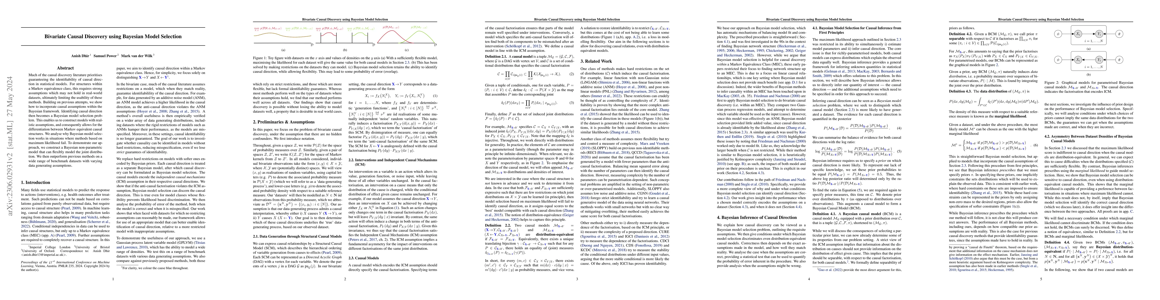 Thumbnail for Bivariate Causal Discovery using Bayesian Model Selection