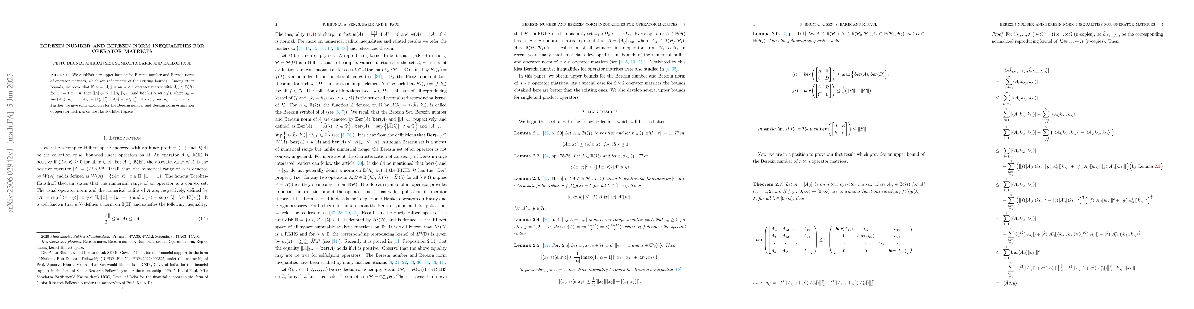 Thumbnail for Berezin number and Berezin norm inequalities for operator matrices