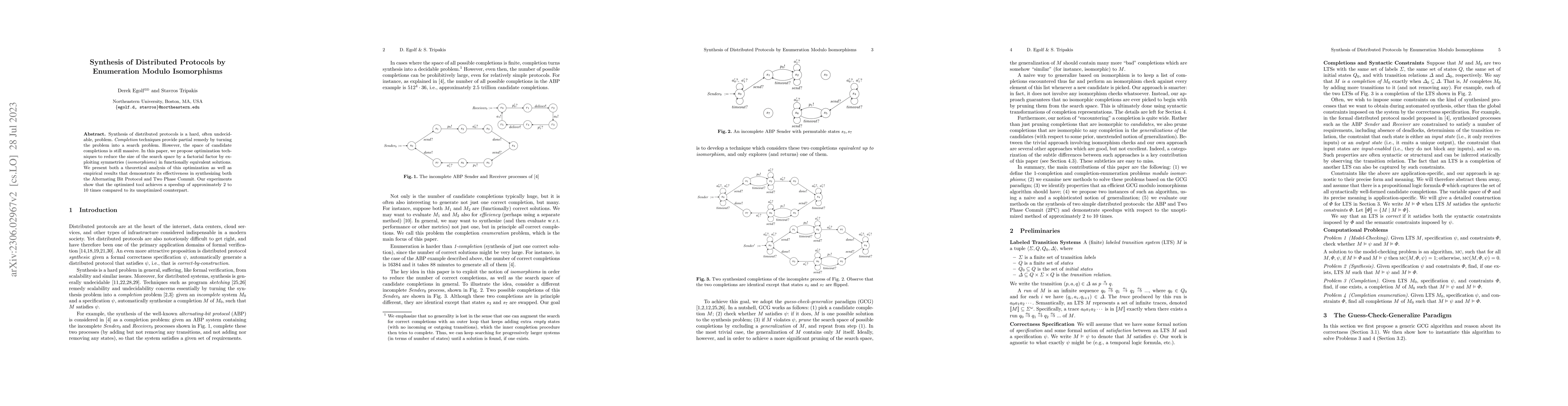 Thumbnail for Synthesis of Distributed Protocols by Enumeration Modulo Isomorphisms