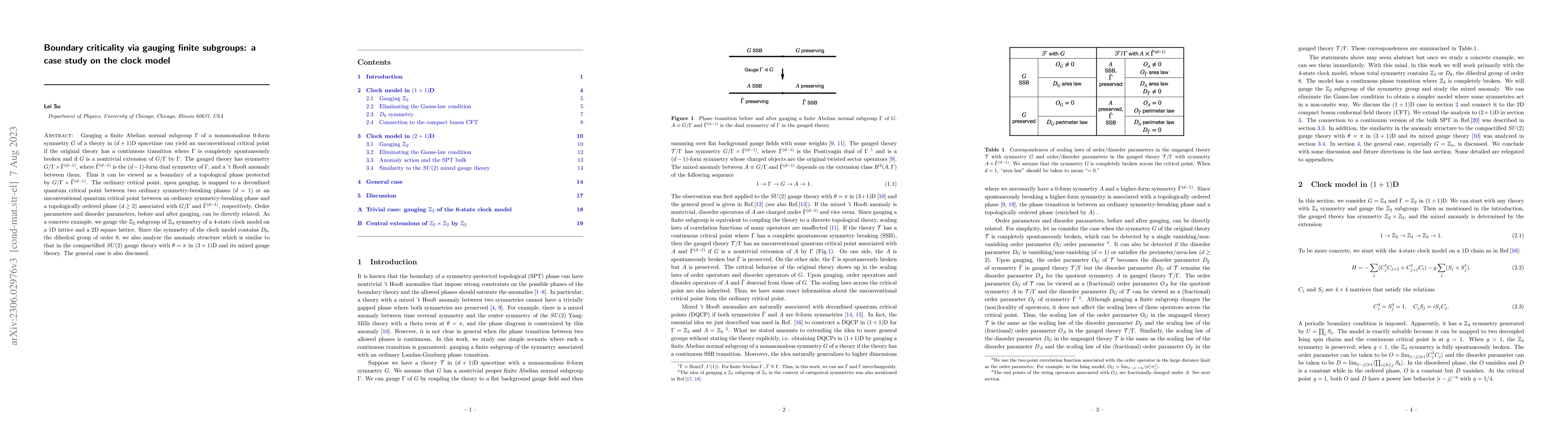 Thumbnail for Boundary criticality via gauging finite subgroups: a case study on the
  clock model