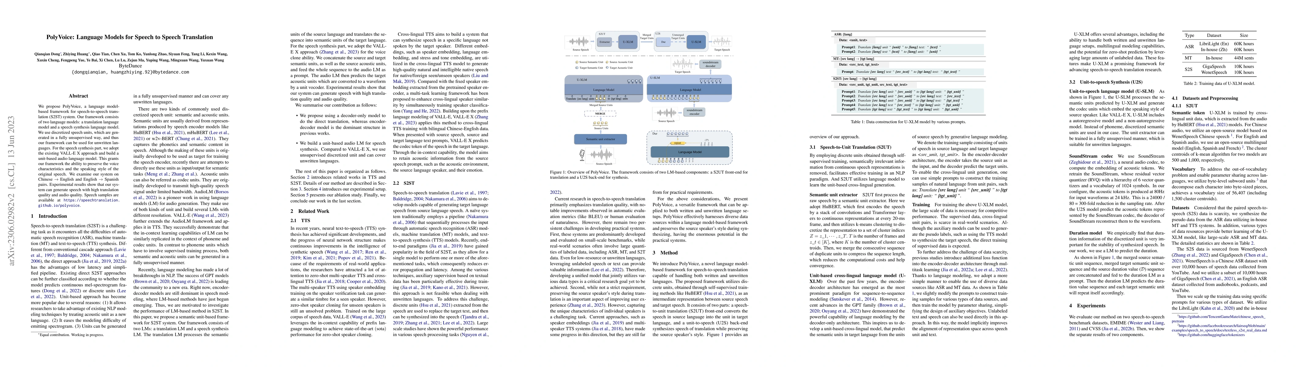 Thumbnail for PolyVoice: Language Models for Speech to Speech Translation
