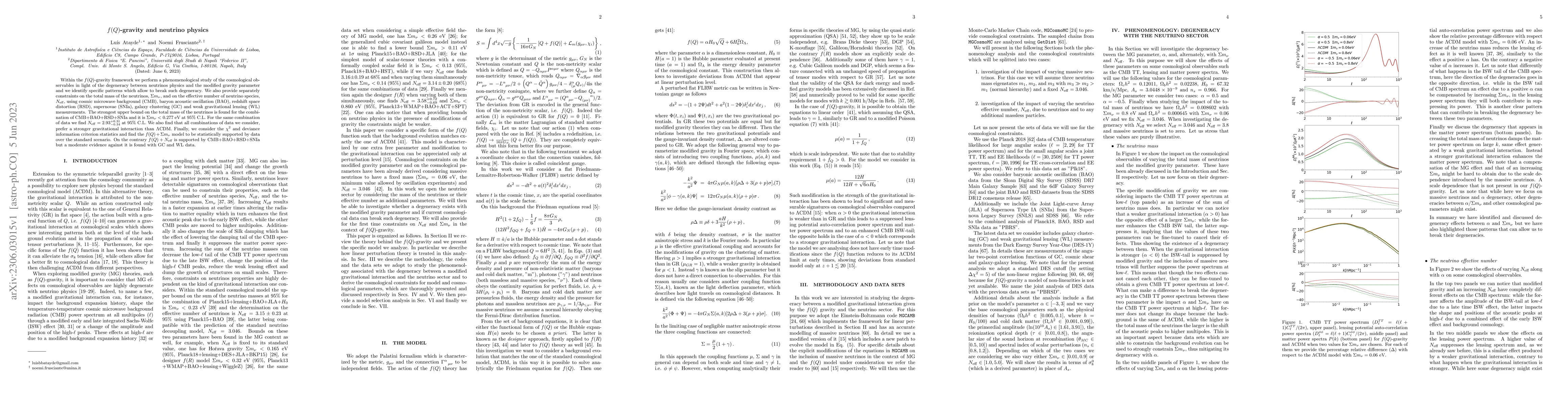 Thumbnail for $f(Q)$-gravity and neutrino physics