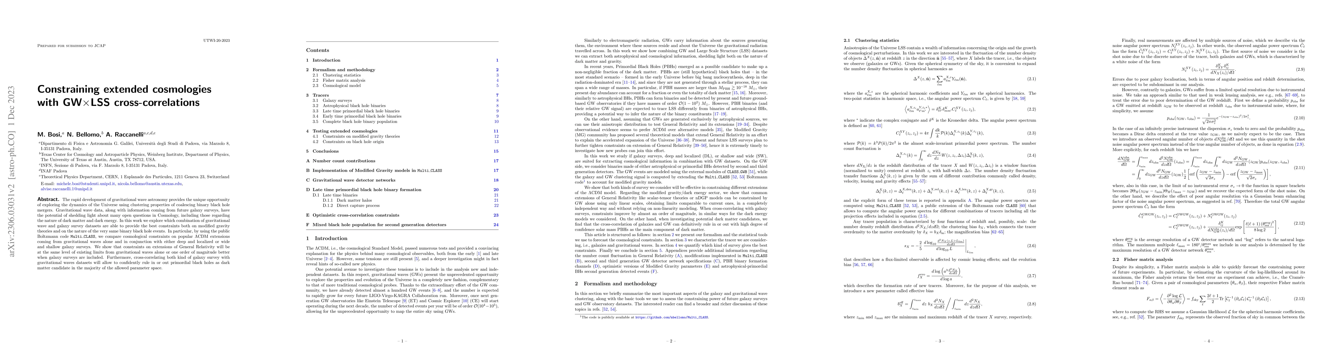 Thumbnail for Constraining extended cosmologies with GW$\times$LSS cross-correlations