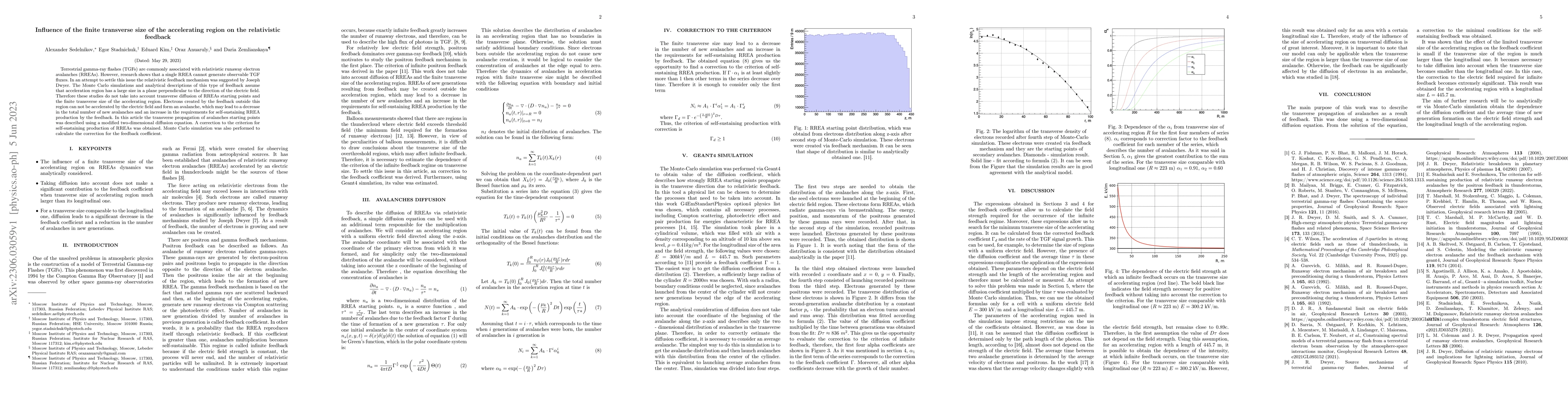 Thumbnail for Influence of the finite transverse size of the accelerating region on
  the relativistic feedback