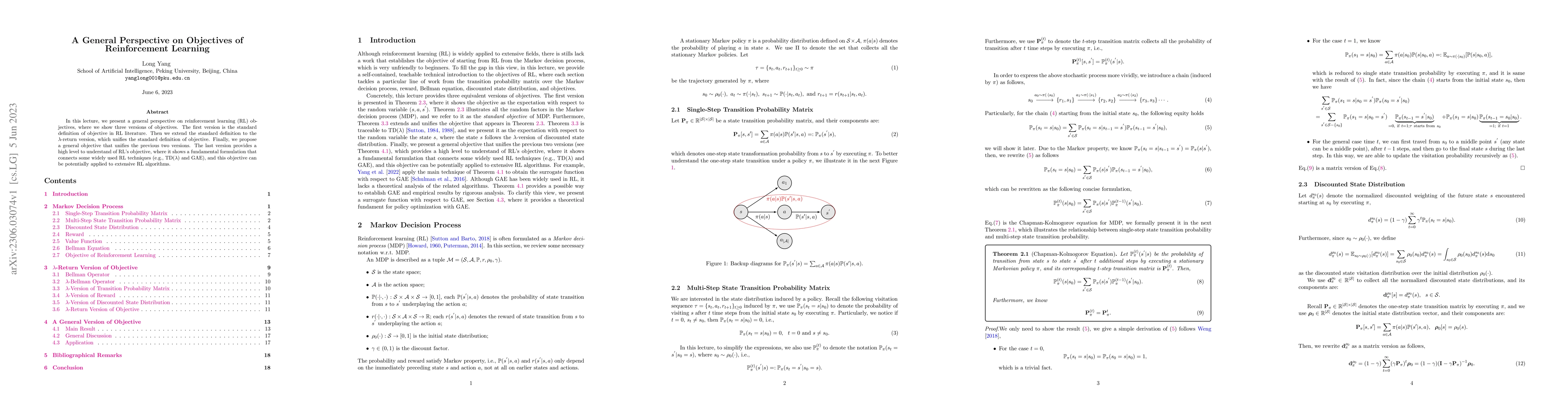 Thumbnail for A General Perspective on Objectives of Reinforcement Learning