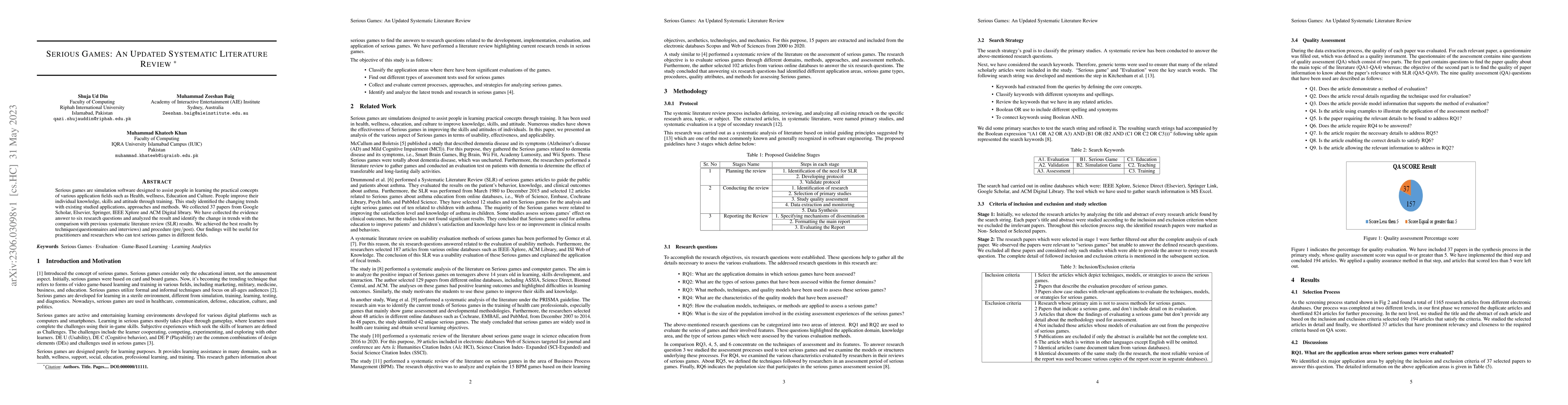 Thumbnail for Serious Games: An Updated Systematic Literature Review